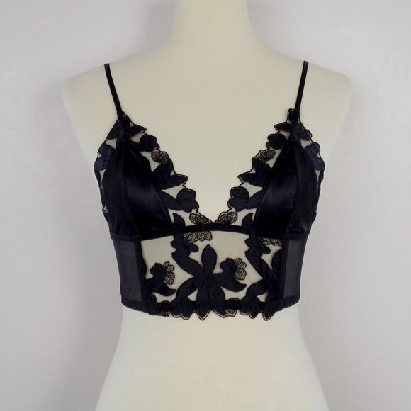 new with tags Victoria's Secret VS embroidered floral bralette crop top … - Picture 8 of 12